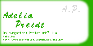 adelia preidt business card